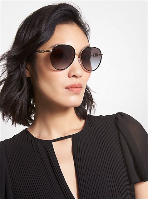 michael kors zonnebril aviator|Empire Aviator Sunglasses .